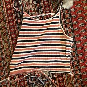 Active USA tank top W/ lace up back size: M
